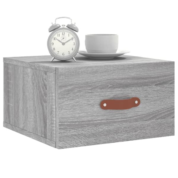 vidaXL Väggmonterade sängbord grå sonoma 35x35x20 cm Grå