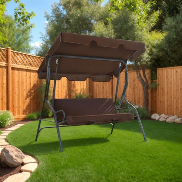 vidaXL Hammock kaffebrun 170x110x153 cm Brun