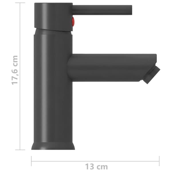vidaXL Badrumsblandare grå 130x176 mm grå
