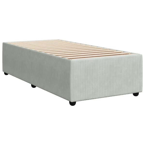 vidaXL Ramsäng med madrass ljusgrå 100x200 cm sammet Grå