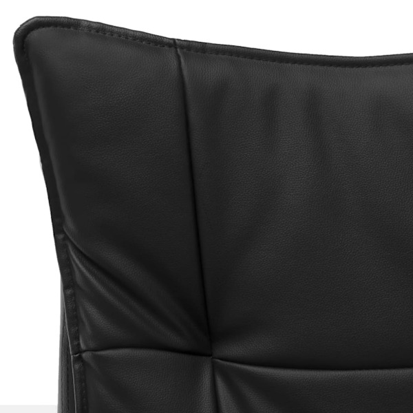 vidaXL Massagekontorsstol svart konstläder Svart