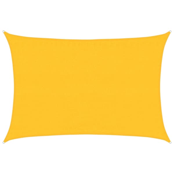vidaXL Solsegel 160 g/m² rektangulär gul 3,5x5 m HDPE Gul