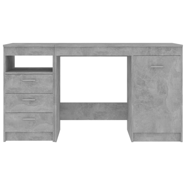 vidaXL Skrivbord betonggrå 140x50x76 cm konstruerat trä grå