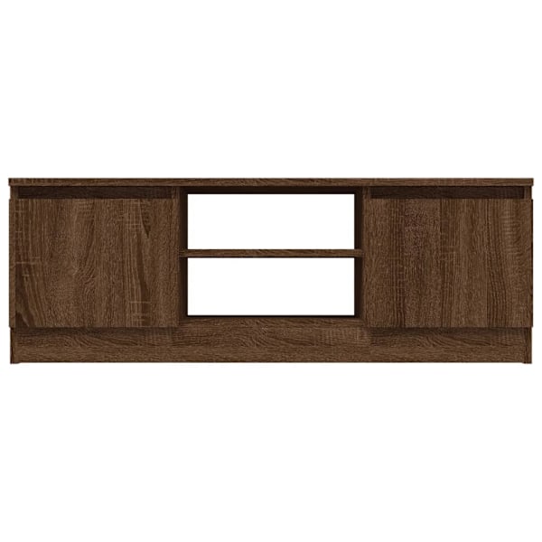 vidaXL TV-bänk med dörr Brun ek 102x30x36 cm Brun
