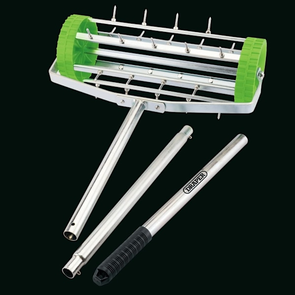 Draper Tools Gräsmatteluftare 450 mm grön Grön