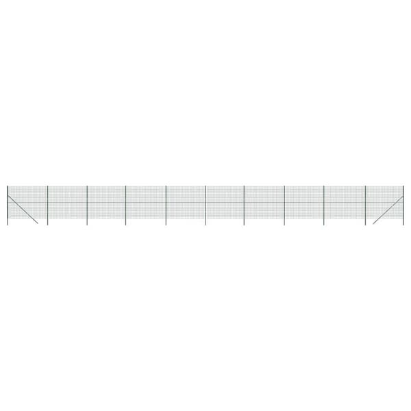 vidaXL Stängsel grön 1,8x25 m galvaniserat stål Grön