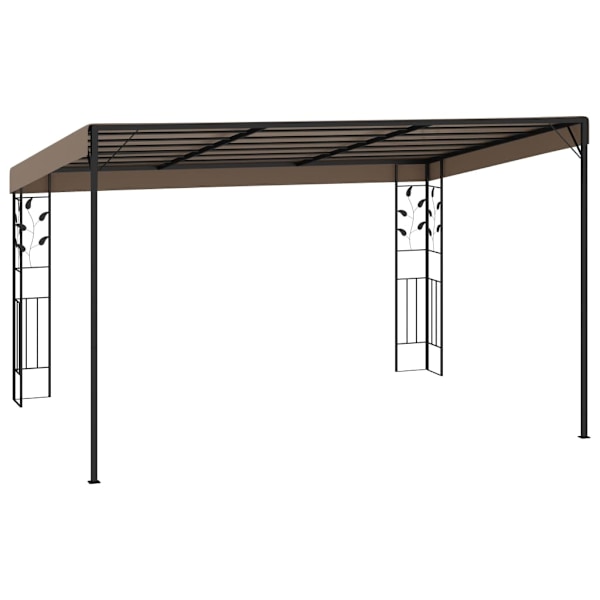 vidaXL Väggmonterad paviljong 4x3x2,5 m taupe Taupe