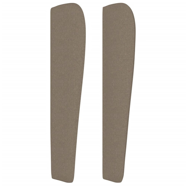 vidaXL Sänggavel med kanter taupe 203x23x118/128 cm tyg Taupe