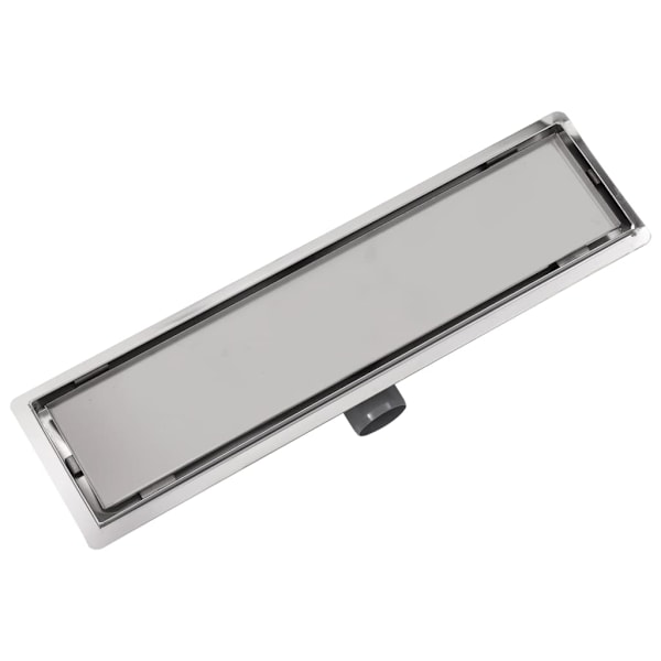vidaXL Avlång golvbrunn 530x140 mm rostfritt stål