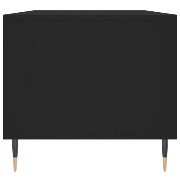 vidaXL Soffbord svart 90x49x45 cm konstruerat trä Svart