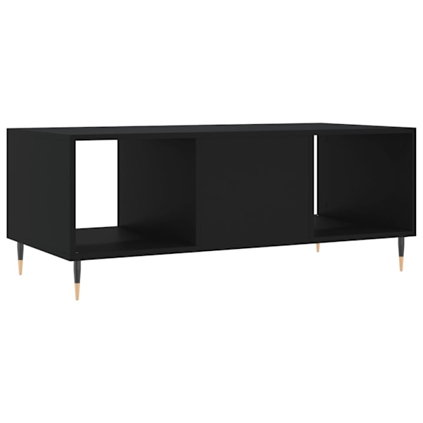 vidaXL Soffbord svart 102x50x40 cm konstruerat trä Svart