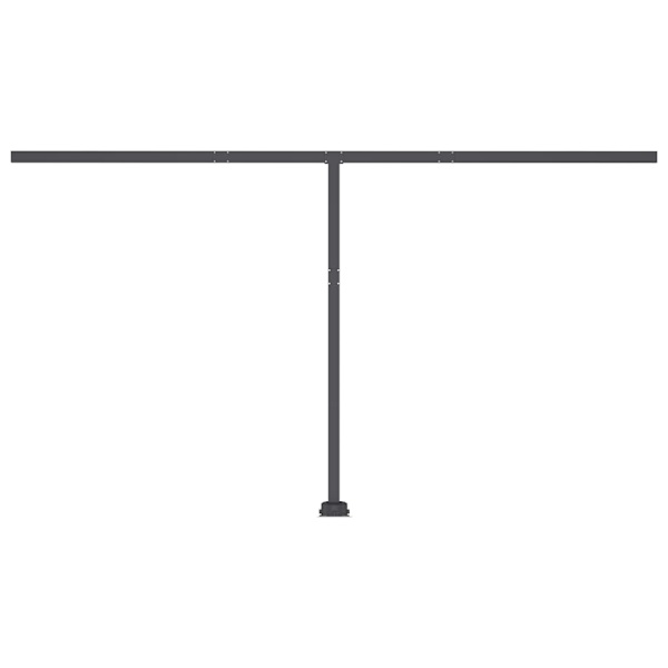 vidaXL Fristående markis manuellt infällbar 450x350 cm gul/vit Gul