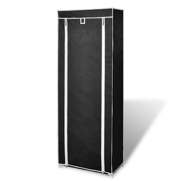 vidaXL Skoskåp överdrag 162x57x29 cm svart Svart