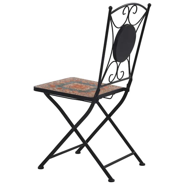 vidaXL Caféstolar i mosaik 2 st orange/grå Orange