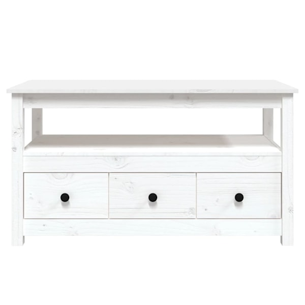 vidaXL Soffbord vit 102x49x55 cm massiv furu Vit
