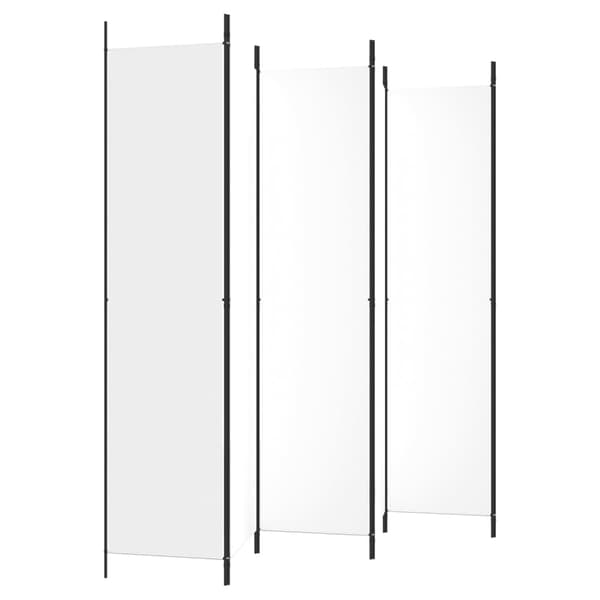 vidaXL Rumsavdelare 6 paneler vit 300x220 cm tyg Vit