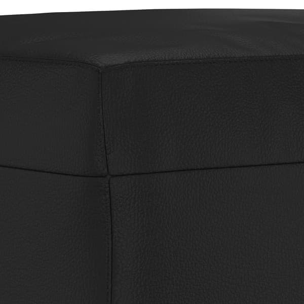 vidaXL Soffgrupp med dynor 3 delar svart konstläder art