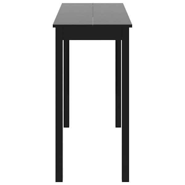 vidaXL Barbord 115x55x107cm svart trä Svart