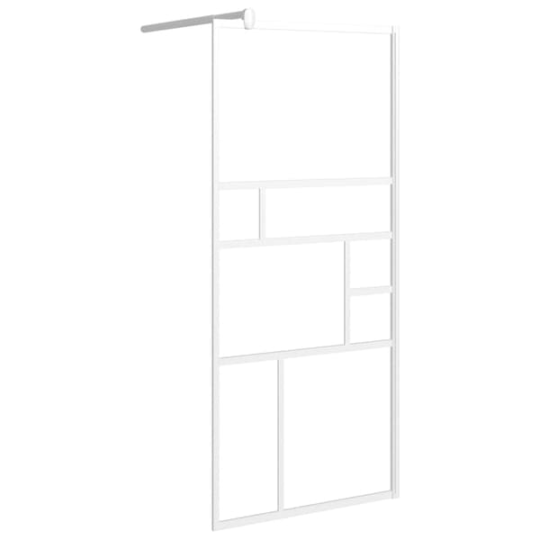 vidaXL Duschvägg 80x195 cm ESG-glas vit Vit