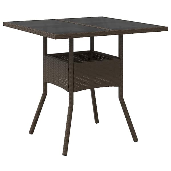 vidaXL Trädgårdsmöbelset 5 pcs Brun konstrotting Brun