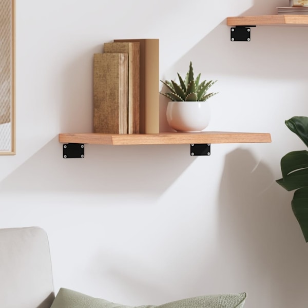 vidaXL Bordsskiva ljusbrun 40x20x2 cm behandlad massiv ek Brun