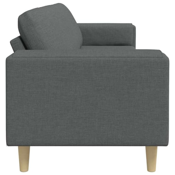 vidaXL Vardagsrumsoffa Mörkgrå 250 x 77 x 76 cm Polyester Grå