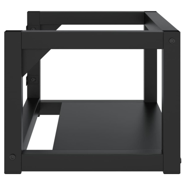 vidaXL Väggmonterad ram för tvättställ svart 59x38x31 cm järn Svart