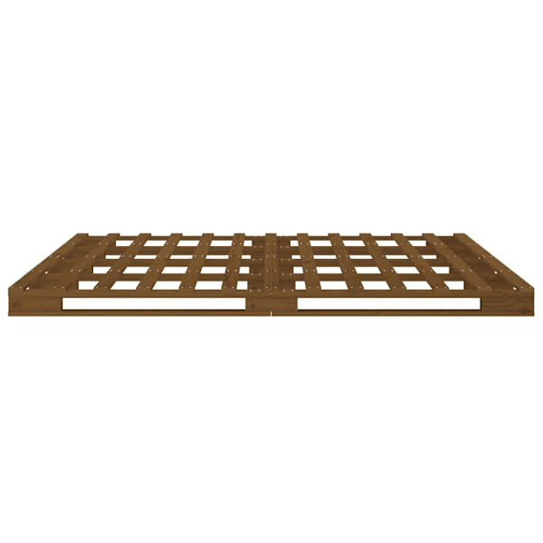 vidaXL Sängram honungsbrun 150x200 cm massiv furu Brun