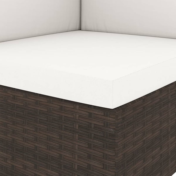 vidaXL Modulsoffa 2-sits konstrotting brun Brun