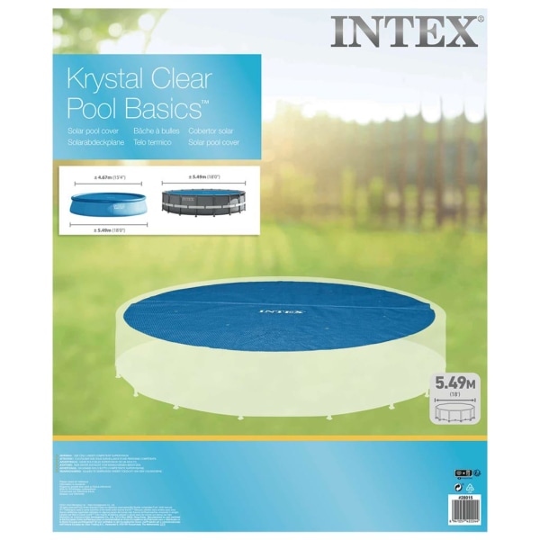 INTEX Poolöverdrag solenergi blå 538 cm polyeten Blå