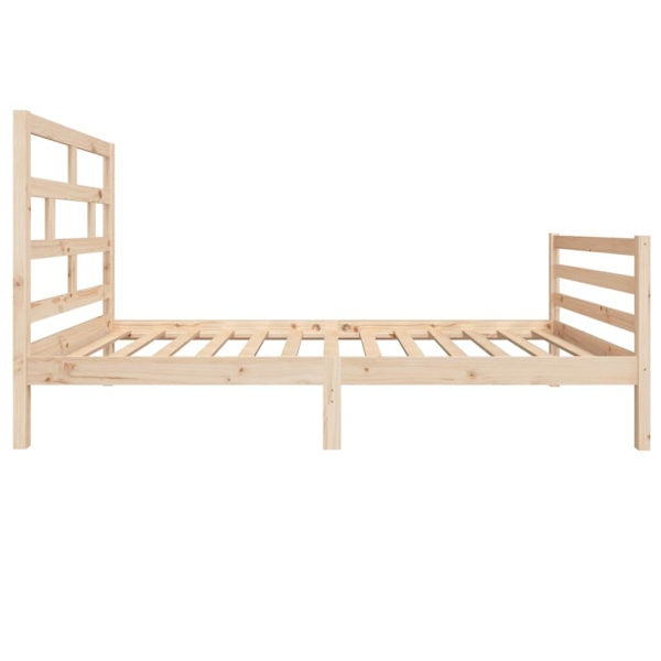 vidaXL Sängram massiv furu 100x200 cm enkelsäng Brun