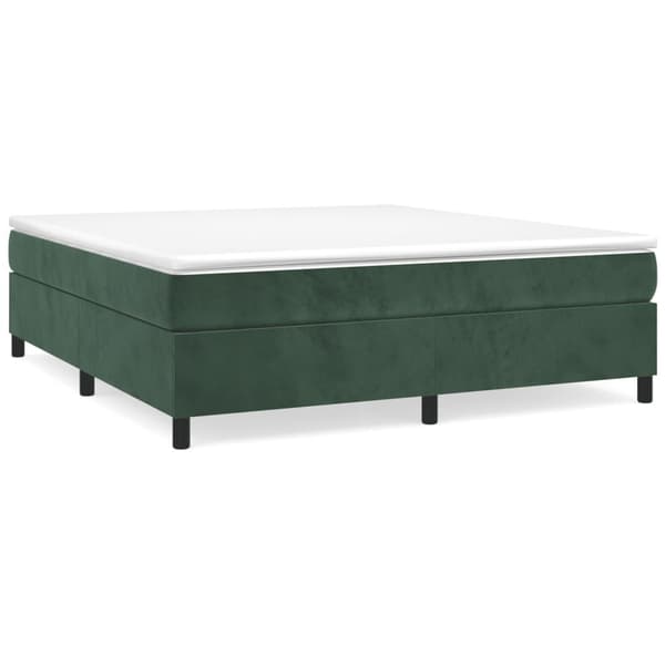 vidaXL Ramsäng mörkgrön 200x200 cm sammet Grön