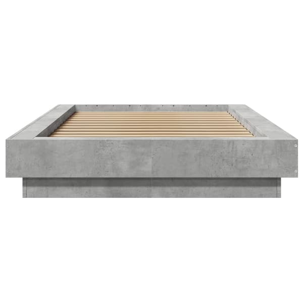 vidaXL Sängram betonggrå 90x200 cm konstruerad trä Grå