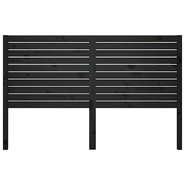 vidaXL Sänggavel svart 166x4x100 cm massiv furu Svart