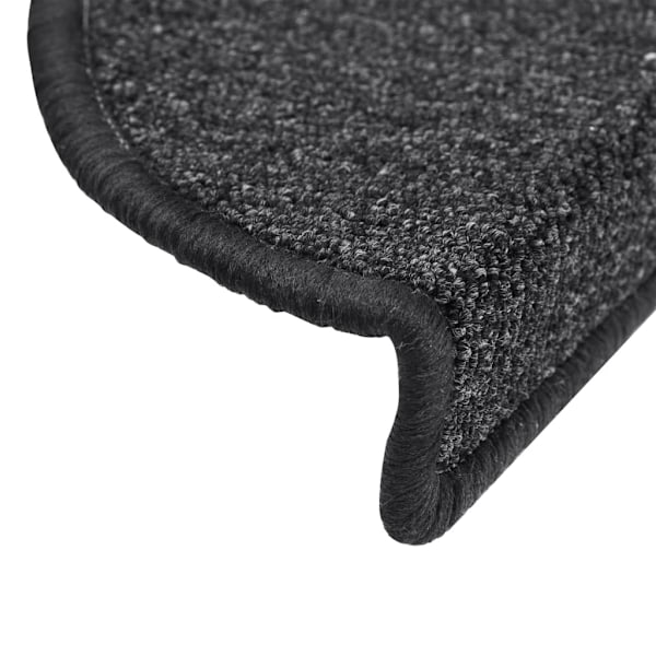 vidaXL 15 st Trappstegsmattor antracit 56x17x3 cm Antracit