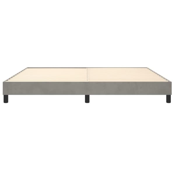 vidaXL Ramsäng ljusgrå 200x200 cm sammet Grå