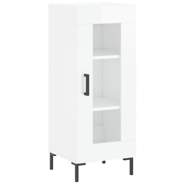 vidaXL Högskåp vit högglans 34,5x34x180 cm konstruerat trä Vit