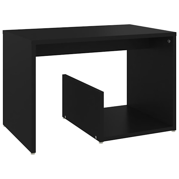 vidaXL Sidobord svart 59x36x38 cm konstruerat trä Svart