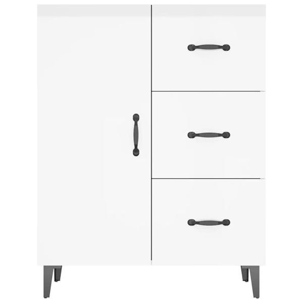 vidaXL Skänk vit högglans 69,5x34x90 cm konstruerat trä Vit