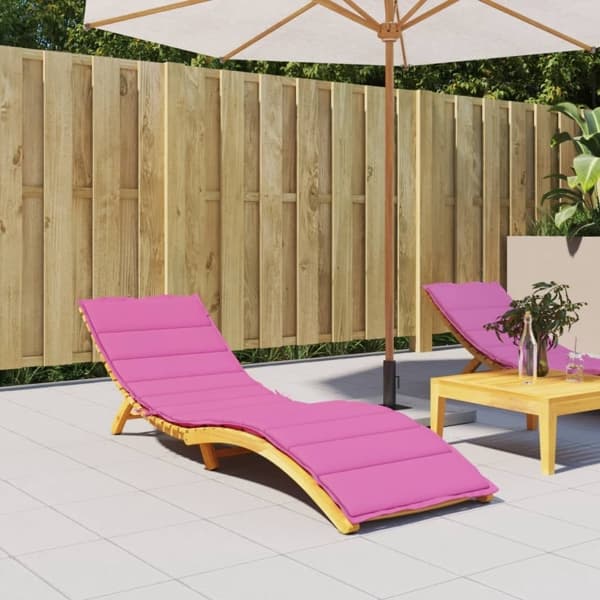 vidaXL Lounger kudde Oxford tyg (100% polyester) Rosa Rosa