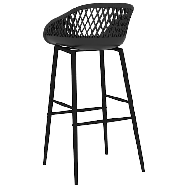 vidaXL Barstolar 2 st svart Svart