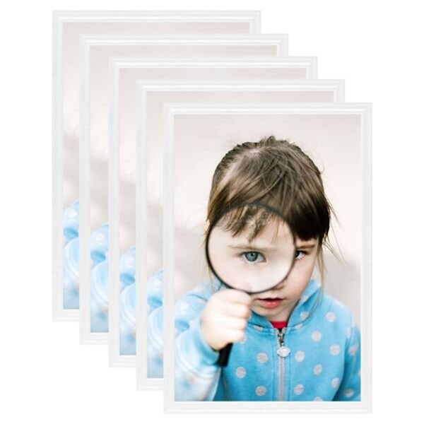 vidaXL Fotoramar 5 st för bord vit 21x29,7cm MDF Vit