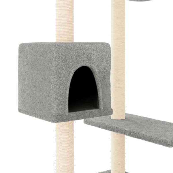 vidaXL Katträd med klöspelare ljusgrå 82 cm Grå