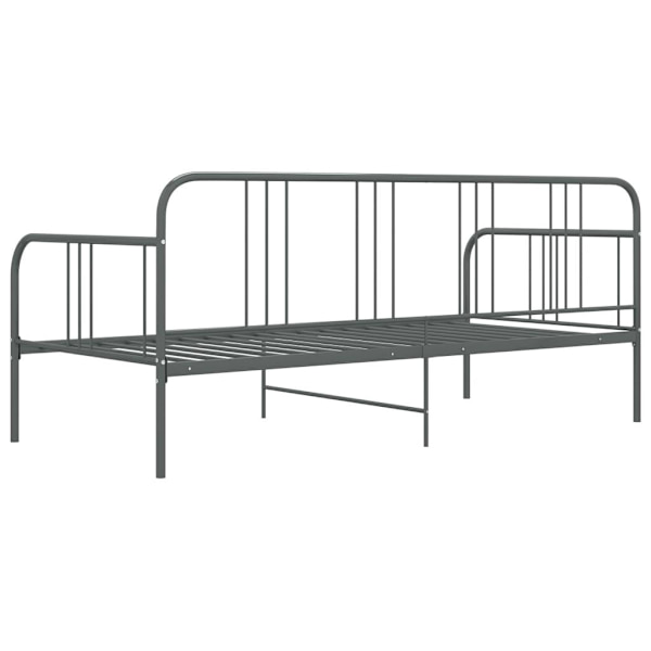 vidaXL Sängram bäddsoffa grå metall 90x200 cm grå