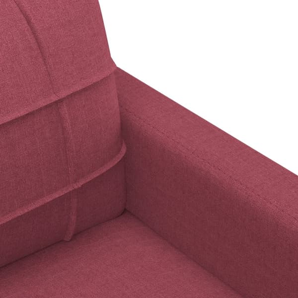 vidaXL 2-sitssoffa vinröd 120 cm tyg Röd