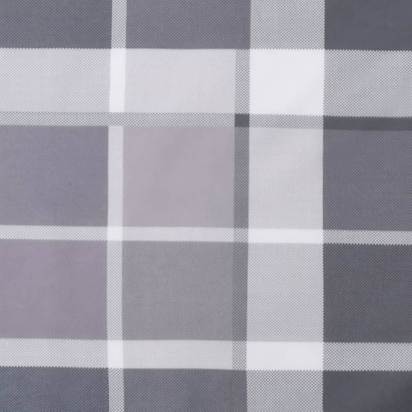 vidaXL Palldyna grårutig 58x58x10 cm tyg multifärg