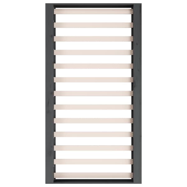 vidaXL Sängram massiv furu 135x190 cm grå Grå
