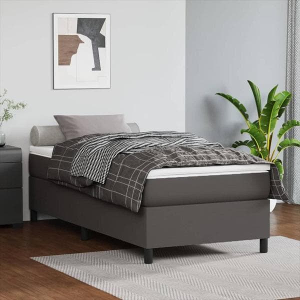 vidaXL Ramsäng grå 80x200 cm konstläder Grå