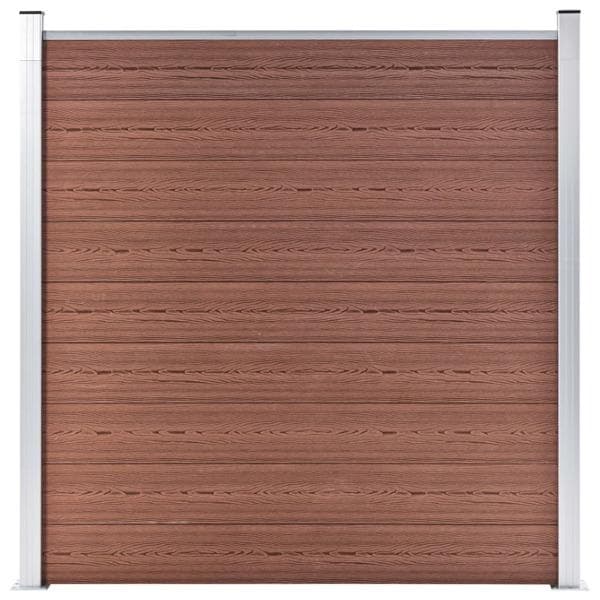 vidaXL Staketpanel WPC 180x186 cm brun Brun