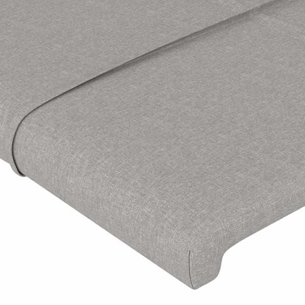 vidaXL Sänggavlar ljusgrå 200x5x78/88 cm tyg Grå